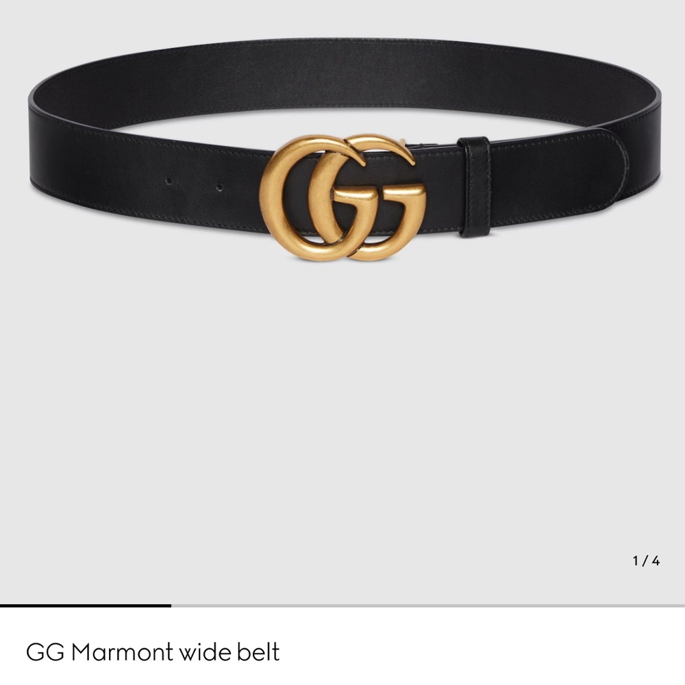 GUCCI GG MARMONT WIDE BELT - sz 32